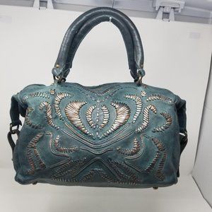 Old Trend Modern Vintage distressed teal purse bag